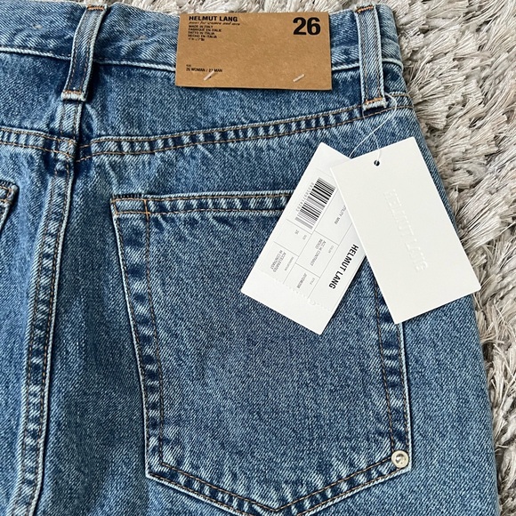 NWT Helmut Lang Blue Medium Wash A-Line Jeans Skirt - US Waist 24 - Picture 8 of 10